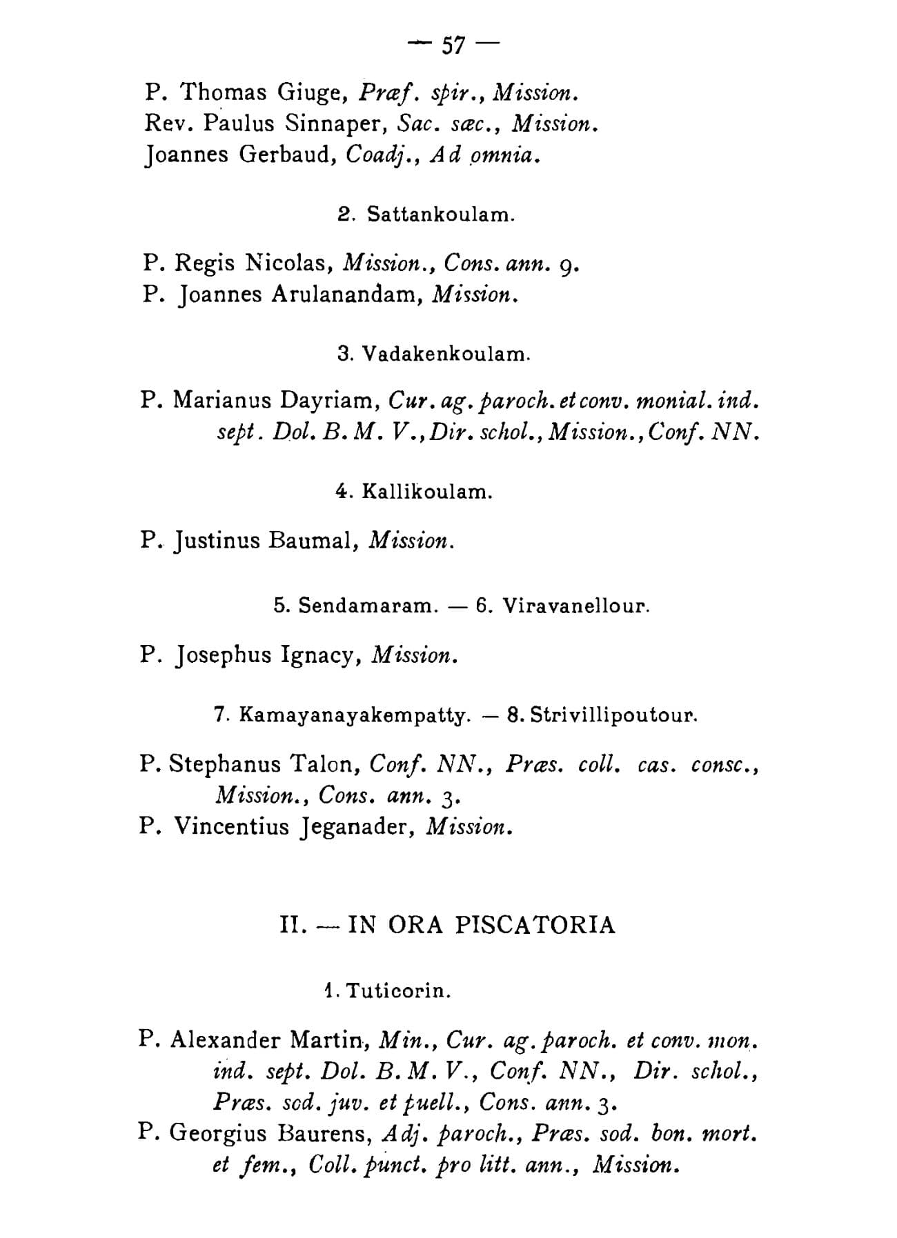 The printed page 55 of Catalogus Provinciae Tolosanae S.J., 1900, photographed from the book