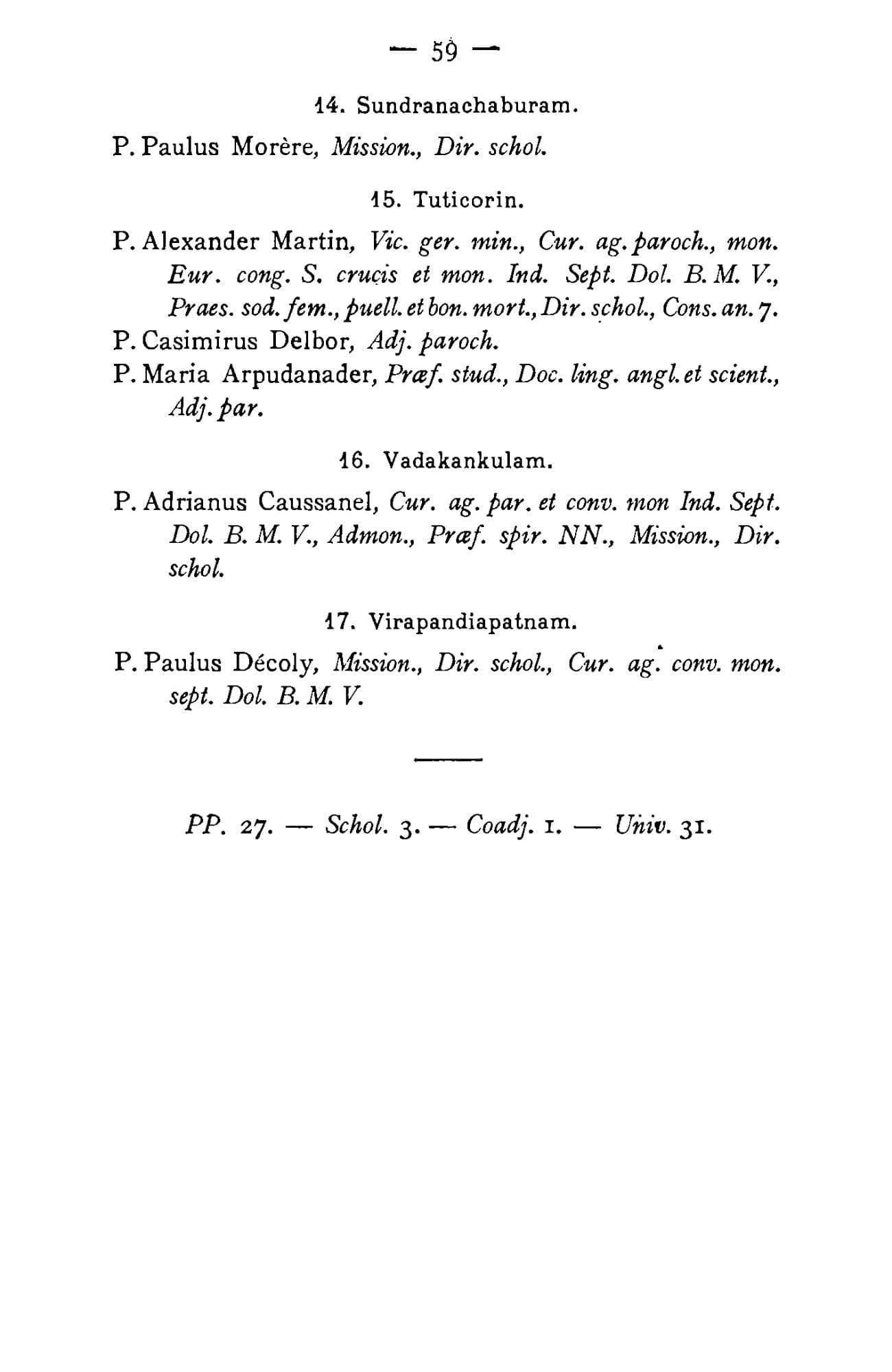 The printed page 57 of Catalogus Provinciae Tolosanae S.J., 1914, photographed from the book