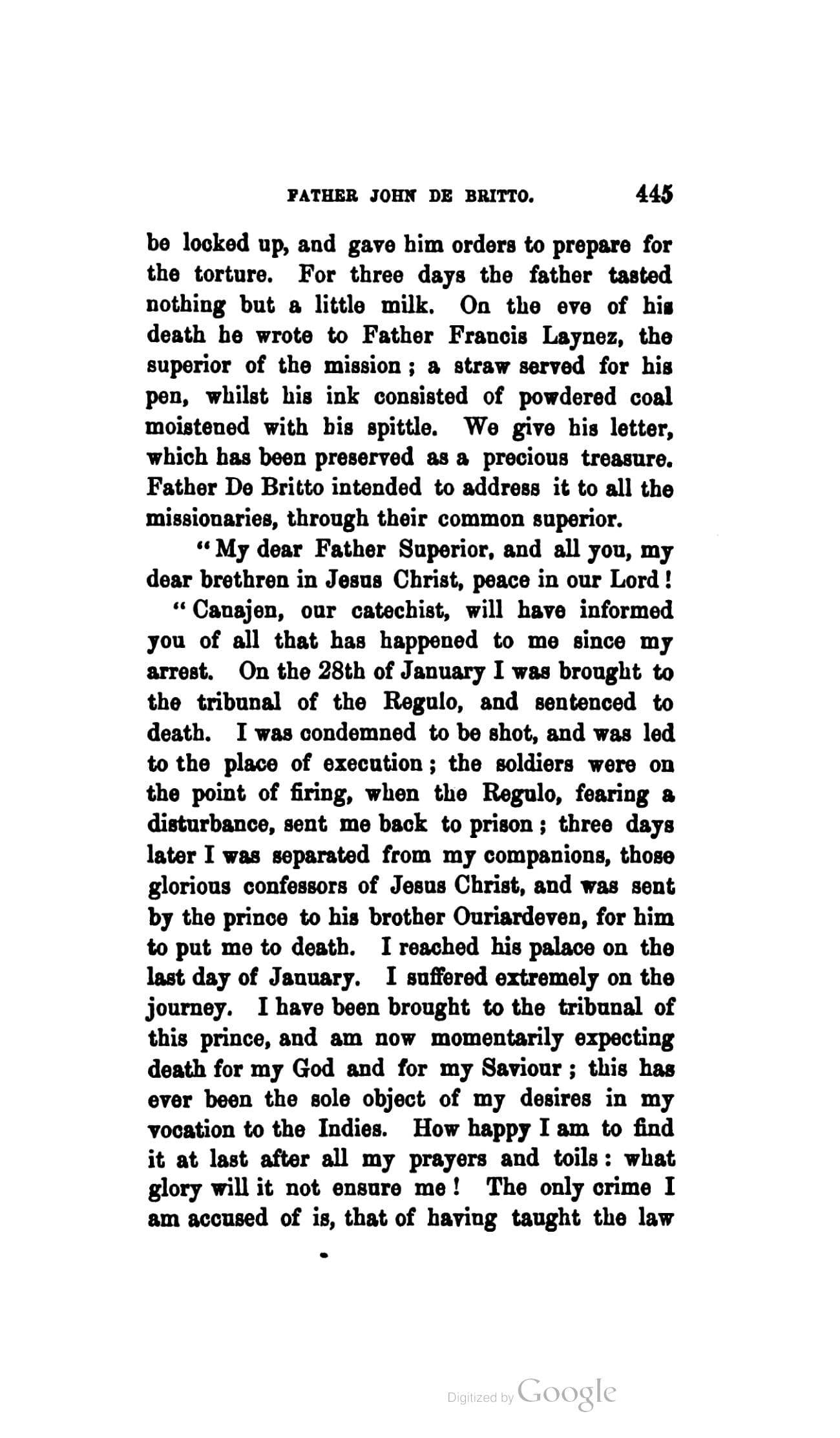 The printed page 544 of Letter from the prison of Oriyur, 3 February 1693, photographed from the book