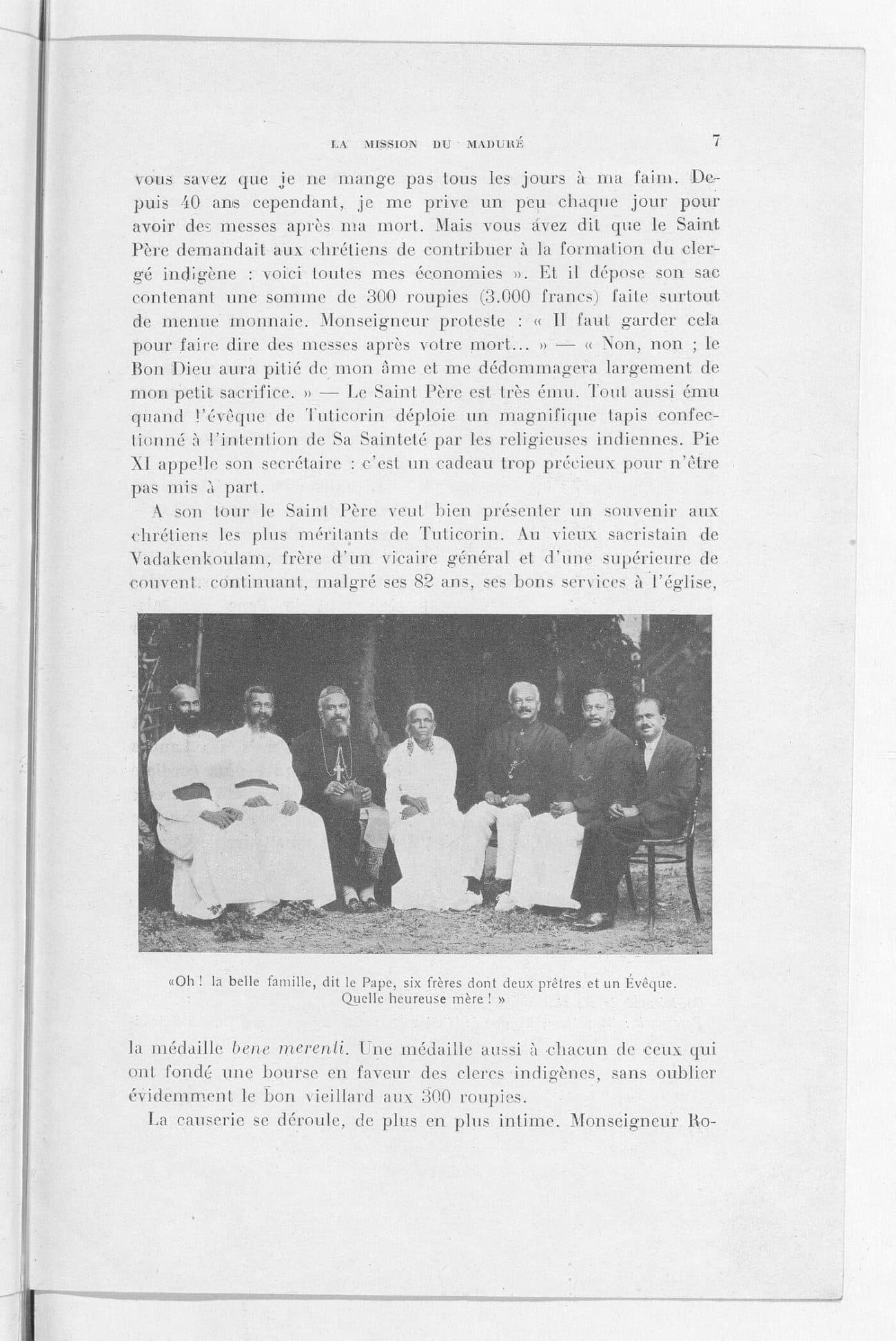 The printed page 9 of La Mission du Maduré, photographed from the book